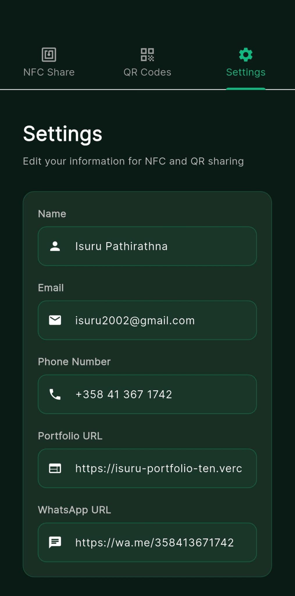 NFC Business Card screenshot 3